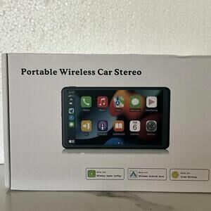 7" Portable Wireless Apple CarPlay Car Truck Stereo Radio Touch Screen BT/USB